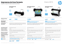 Impresoras de Gran formato Enero 2015