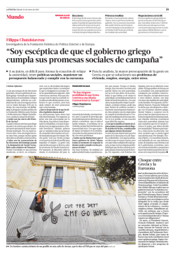 &ldquo;Soy esc&eacute;ptica de que el gobierno griego cumpla sus
