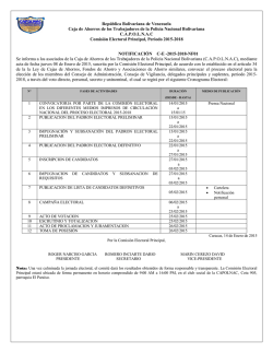 Haga clic aqu&iacute; para ver el Cronograma Electoral 2015