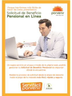 Solicitud de Beneﬁcio Pensional en Linea