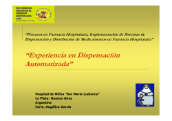 &ldquo;Experiencia en Dispensaci&oacute;n Automatizada&rdquo;