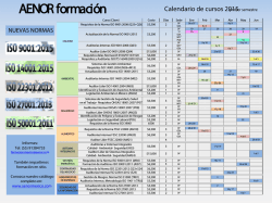 Calendario Formaci&oacute;n 2015-I