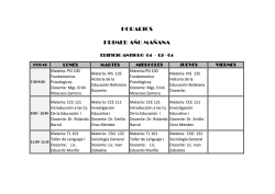 HORARIOS PRIMER AÑO MAÑANA