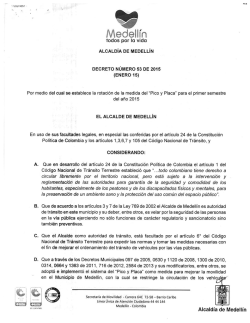Decreto 53 de 2015 - Alcaldía de Medellín