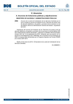 Anuncio 2562 del BOE n&uacute;m. 25 de 2015