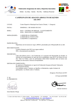CTO. ARAGON KENDO 2015 - Federación Aragonesa de Judo