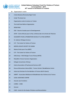 List of grantees 2015 - Office of the High Commissioner on Human
