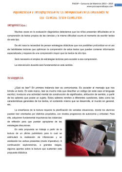 DID&Aacute;CTICA 9 &ndash; Organizaci&oacute;n e interpretaci&oacute;n de la
