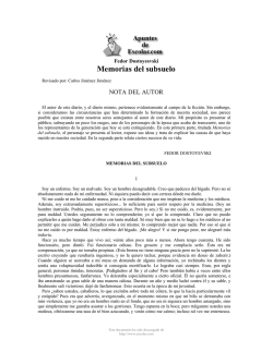 Memorias del subsuelo - Holismo Planetario en la Web