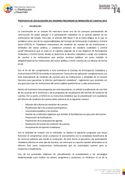 Dise&ntilde;o de la propuesta del proceso de rendici&oacute;n de cuentas.