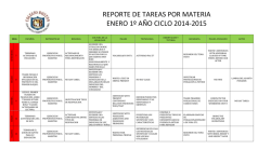 reporte de tareas por materia enero 1º año ciclo 2014-2015