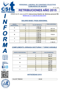 RETRIBUCIONES A&Ntilde;O 2015 - CSIT Uni&oacute;n Profesional