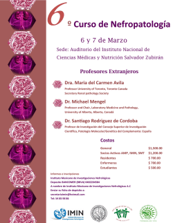 6&ordm; Curso de Nefropatolog&iacute;a