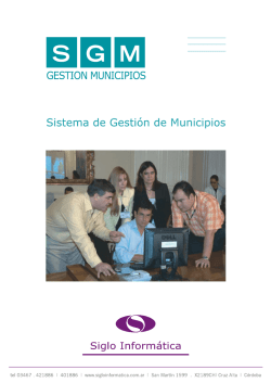 GESTION MUNICIPIOS - Siglo Informática
