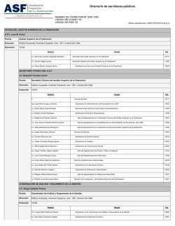 Directorio de servidores p&uacute;blicos - Auditor&iacute;a Superior de la Federaci&oacute;n