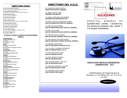 directorio del hgq - Secretaría de Salud del Estado de Querétaro