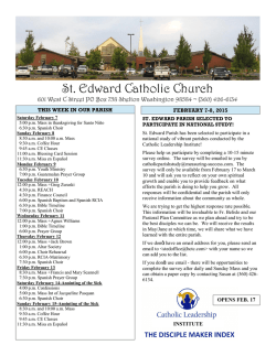 Bulletin 2-1-15 - St. Edward Catholic Church