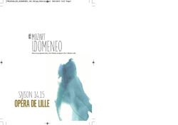 Idomeneo | PDF - Opéra de Lille