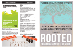 adult bible classes and small group information