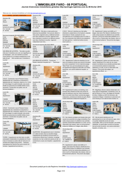 Journal immobilier FARO - Immobilier Portugal