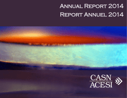 Annual Report 2014 Report Annuel 2014
