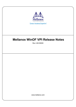 Mellanox WinOF VPI Release Notes