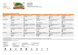 Weekly schedule: 26.01.2015 - Speisepläne