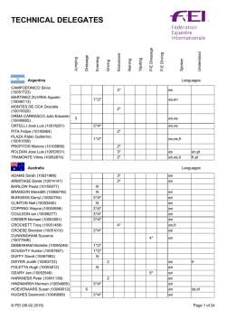 TECHNICAL DELEGATES