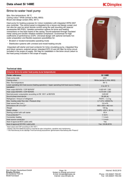 Data sheet Brine-to-water heat pump: SI 14ME