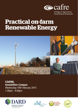 Practical on-farm Renewable Energy
