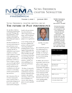 January 2015 Newsletter - NCMA Frederick Chapter