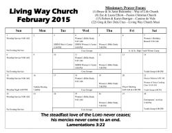 Calendar - Living Way Church