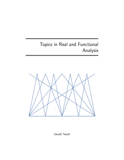 Functional Analysis - an der Fakultät für Mathematik!