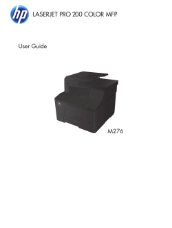 HP LaserJet Pro 200 color MFP M276 user guide - ENWW