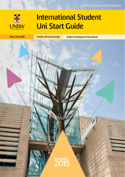 UNSW international student guide. - Getting Started