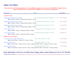 Safety Net Clinics