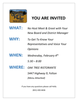 "Meet and Greet" the New Board