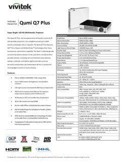 Product Sheet - Projector Central