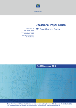 IMF Surveillance in Europe (PDF) - European Central Bank