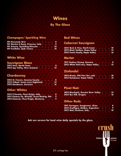Wine and Beer List