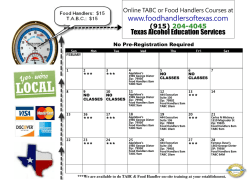 Food Handlers Card El Paso TX (915) 204-4045