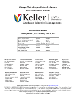 Keller Regional Schedule