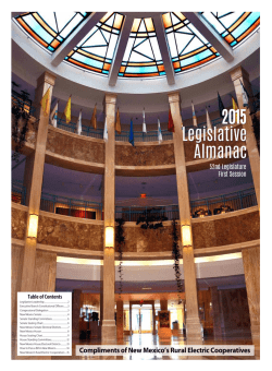 2015 Legislative Almanac - New Mexico Rural Electric