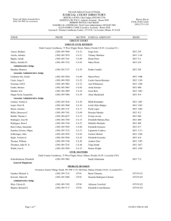 JUDICIAL COURT DIRECTORY - Eleventh Judicial Circuit of Florida