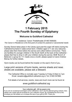 Sun 1st Feb 2015 - Guildford Cathedral