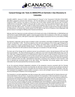Tests 21 MMSCFPD at Clarinete 1 Gas Discovery in Colombia