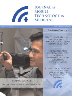 Untitled - Journal of Mobile Technology in Medicine