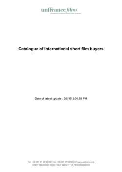 Catalogue of international short film buyers