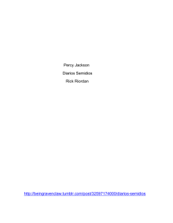 Percy Jackson Diarios Semidios Rick Riordan http://beingravenclaw