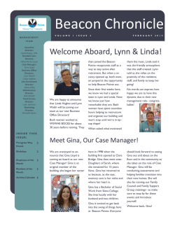 Newsletter - Beacon Pointe Memory Care Community